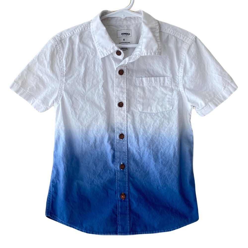 SONOMA Blue Ombre Button-Up Shirt